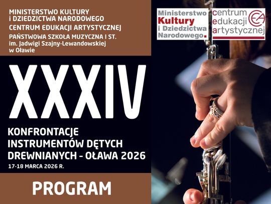 XXXIV Konfrontacje Instrumentów Dętych Drewnianych – Oława 2026 XXXIV Konfrontacje Instrumentów Dętych Drewnianych – Oława 2026