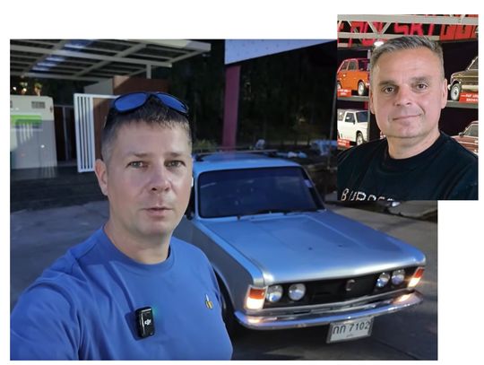 Z Tajlandii fiatem 125p do muzeum w Oławie