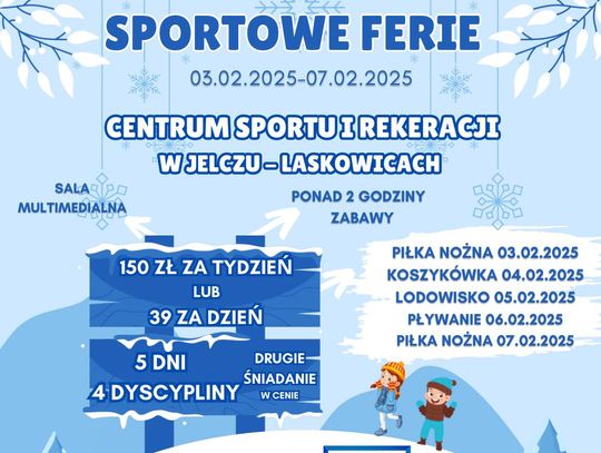 Zapraszamy na sportowe ferie z CSiR