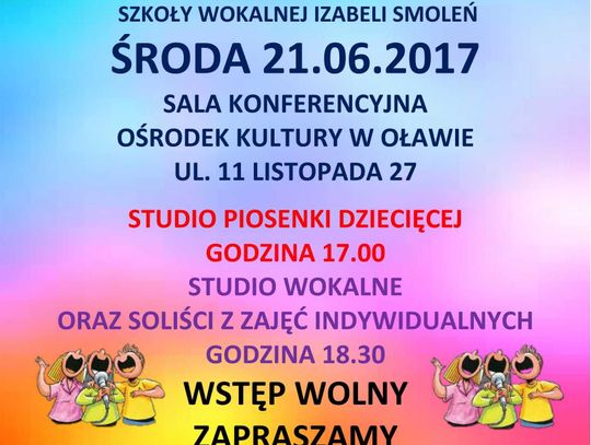 Zaśpiewają koncertowo! Wstęp wolny