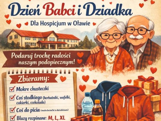 Zbiórka dla hospicjum. Z okazji Dnia Babci i Dziadka