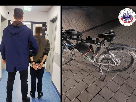 Złodziej zatrzymany, rower odzyskany
