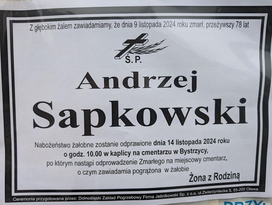 Zmarł Andrzej Sapkowski