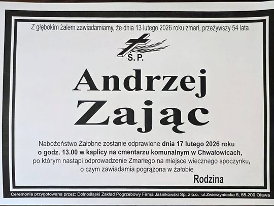 Zmarł Andrzej Zając