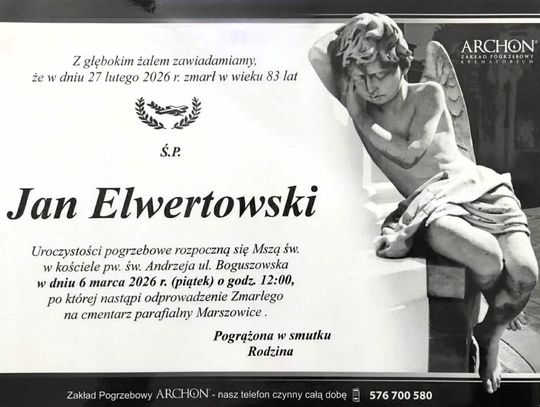 Zmarł Jan Elwertowski Zmarł Jan Elwertowski