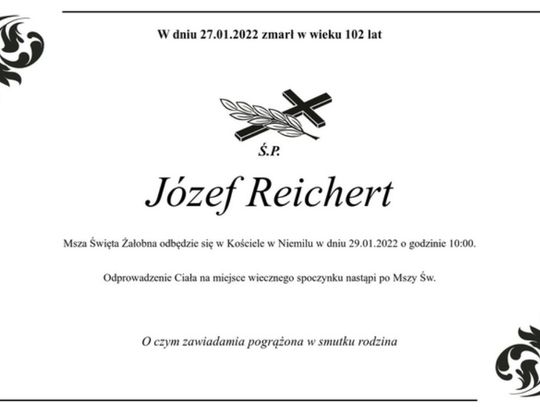 Zmarł Józef Reichert