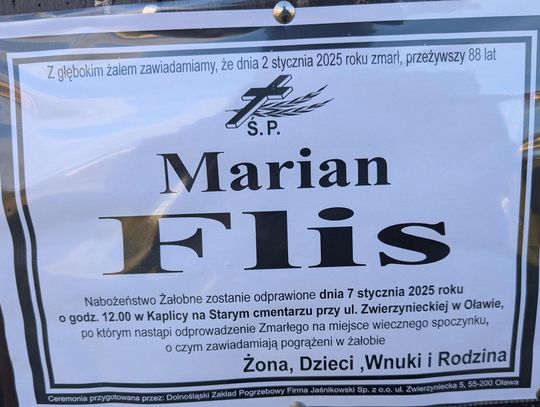 Zmarł Marian Flis