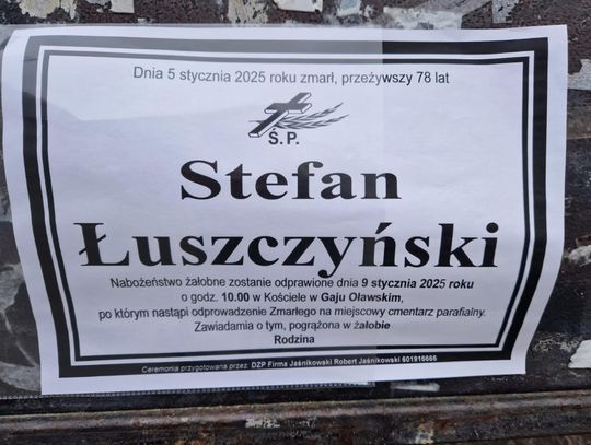 Zmarł Stefan Łuszczyński