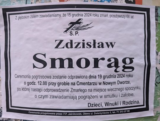 Zmarł Zdzisław Smorąg