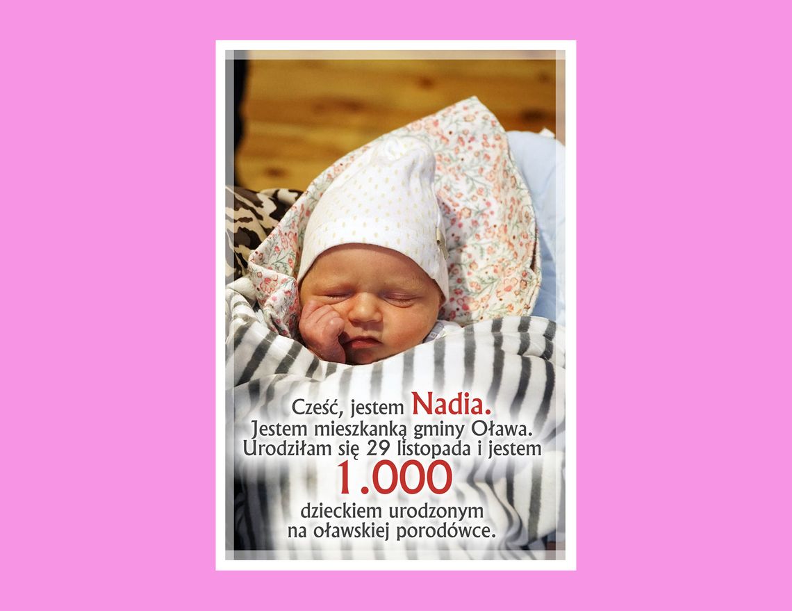 1000 dziecko na oławskiej porodówce