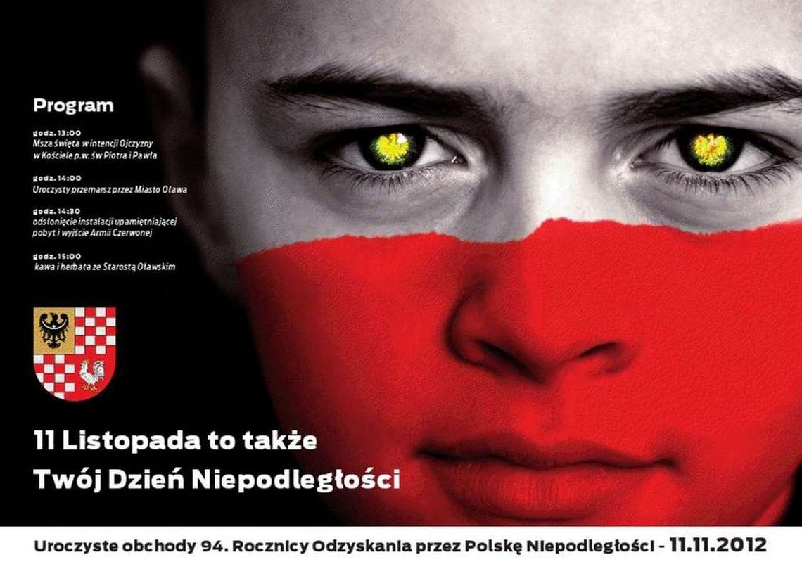 11 listopada w Oławie. Zaproszenie 11 listopada w Oławie. Zaproszenie