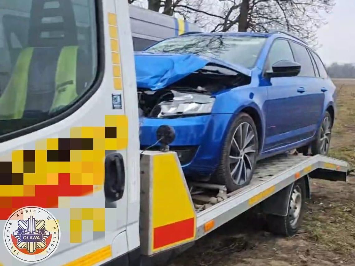26-letnia kierująca skodą najechała na mercedesa, którym kierował 70-letni mężczyzna