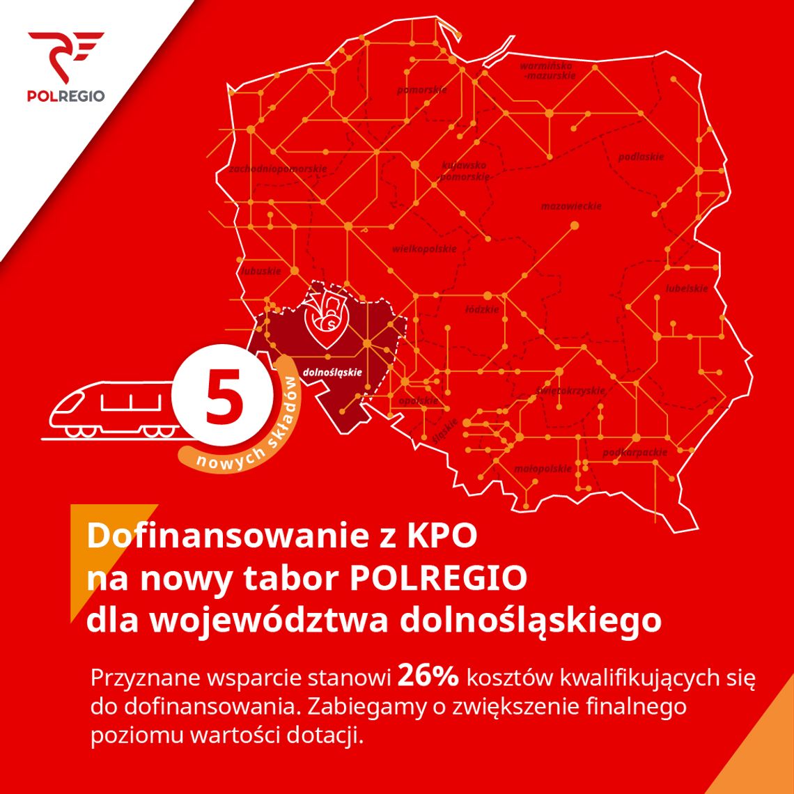 5 nowych składów Polregia dla naszego województwa