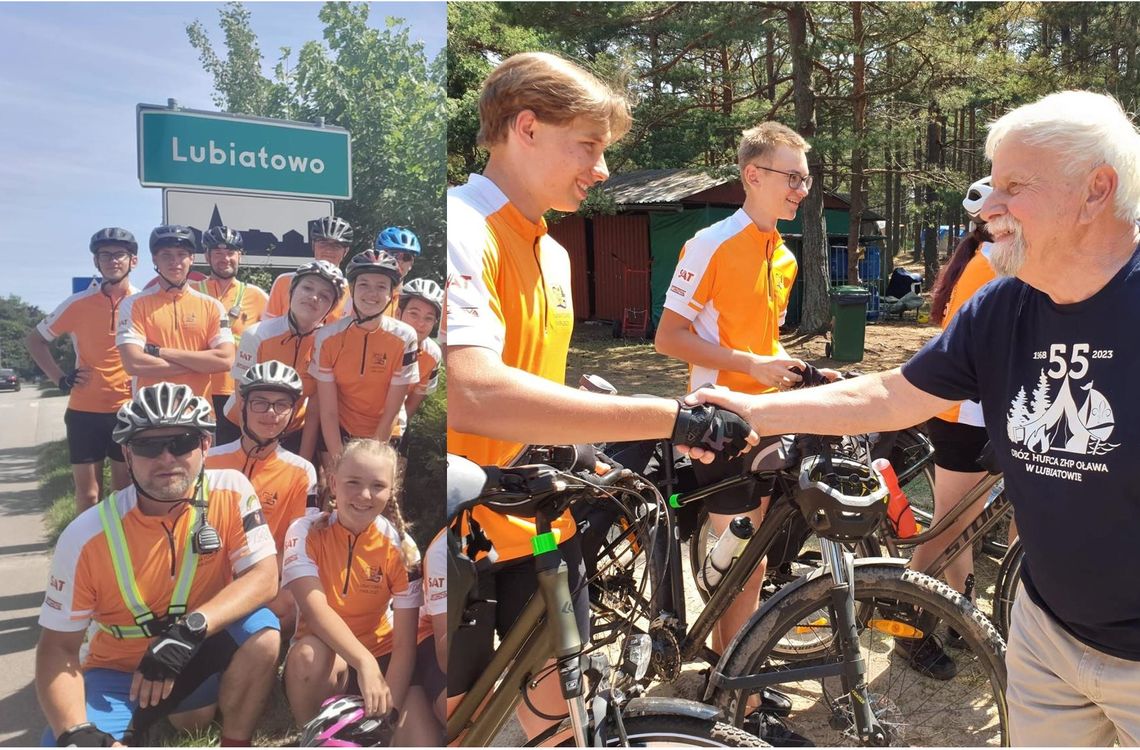 580 km w siodełku i 7 km wodą, czyli dotarli do Lubiatowa 580 km w siodełku i 7 km wodą, czyli dotarli do Lubiatowa