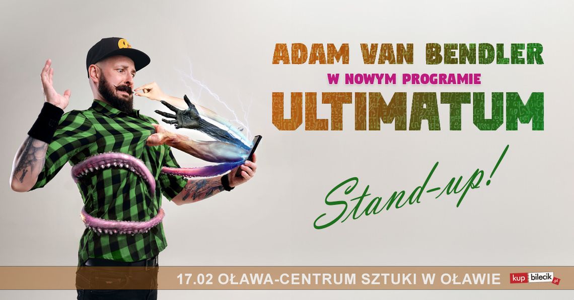Adam Van Bendler w Oławie. Są jeszcze bilety na stand-up