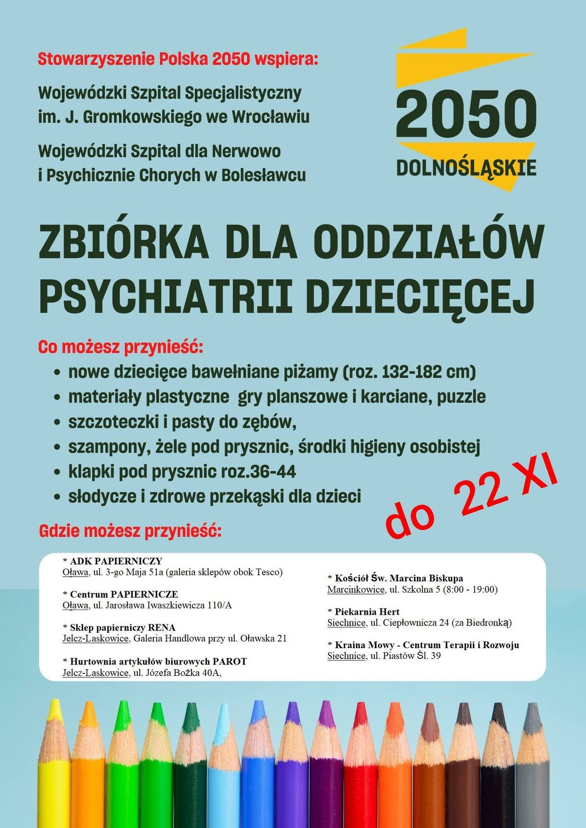 Akcja przedłużona. Możesz pomóc oddziałom psychiatrii dziecięcej