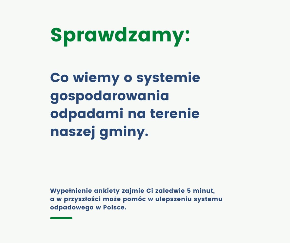 Ankieta o systemie gospodarki odpadami