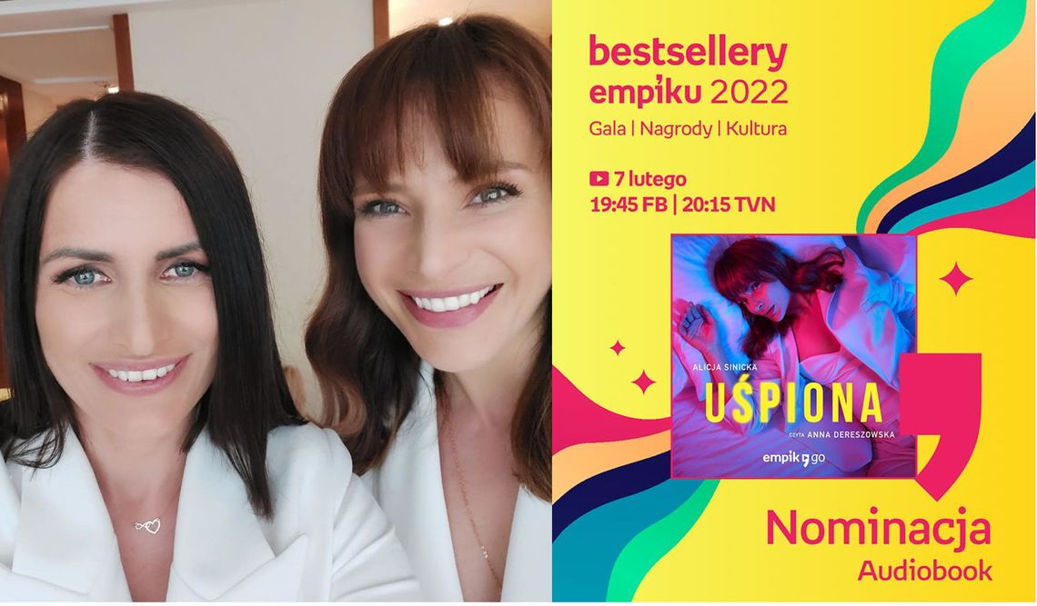 Audiobook "Uśpionej" nominowany do nagrody Bestsellera Empiku 2022