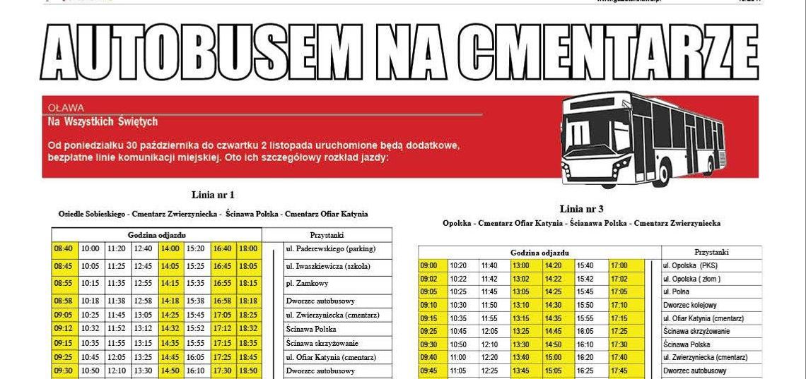 Autobusem na cmentarze