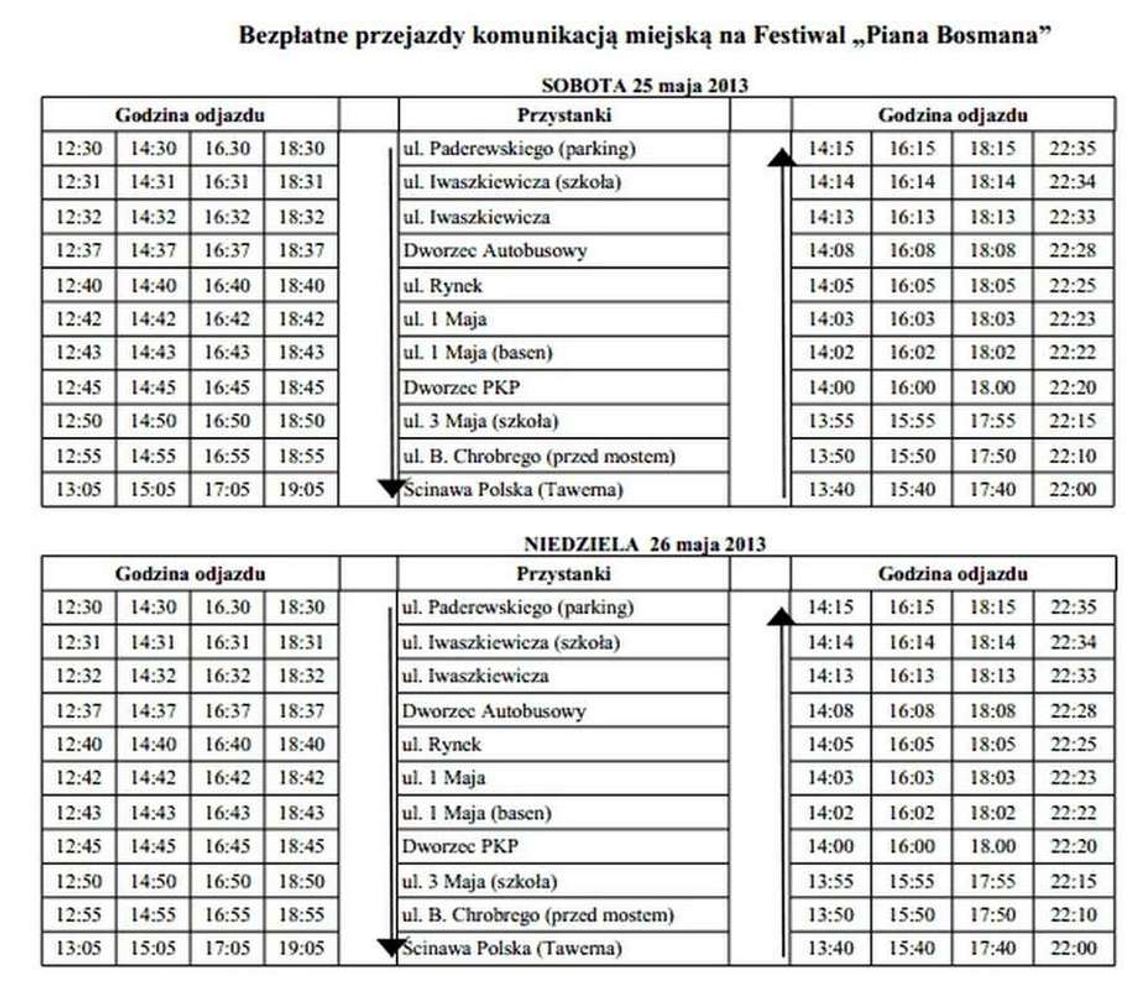 Autobusem na &quot;Pianę Bosmana&quot;