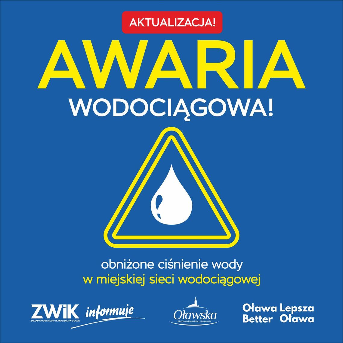 Awaria wodociągowa - kolejne oświadczenie ZWiK Sp. z o.o.