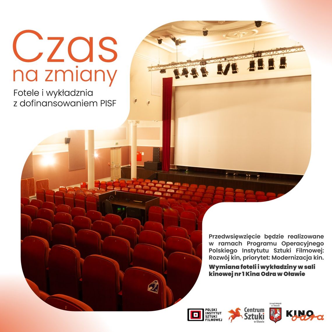 Będą nowe fotele w kinie ODRA!