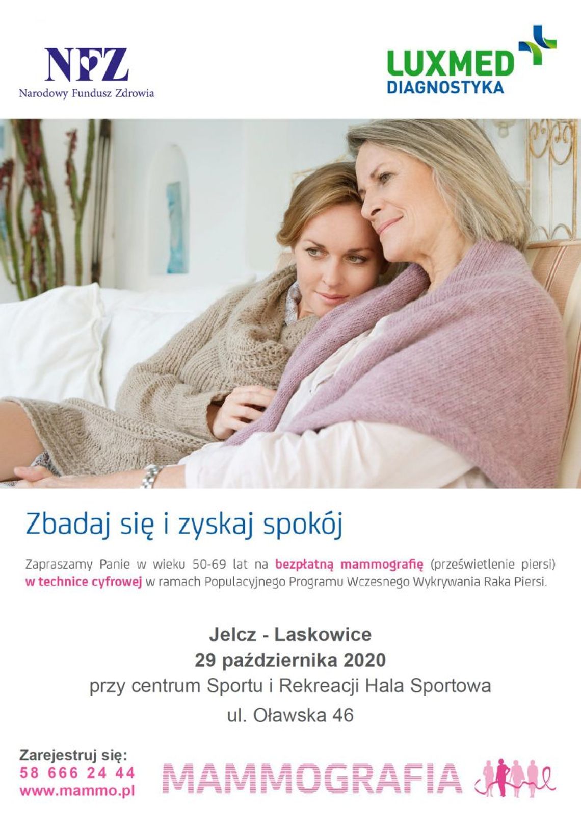 Bezpłatna mammografia w J-L Bezpłatna mammografia w J-L