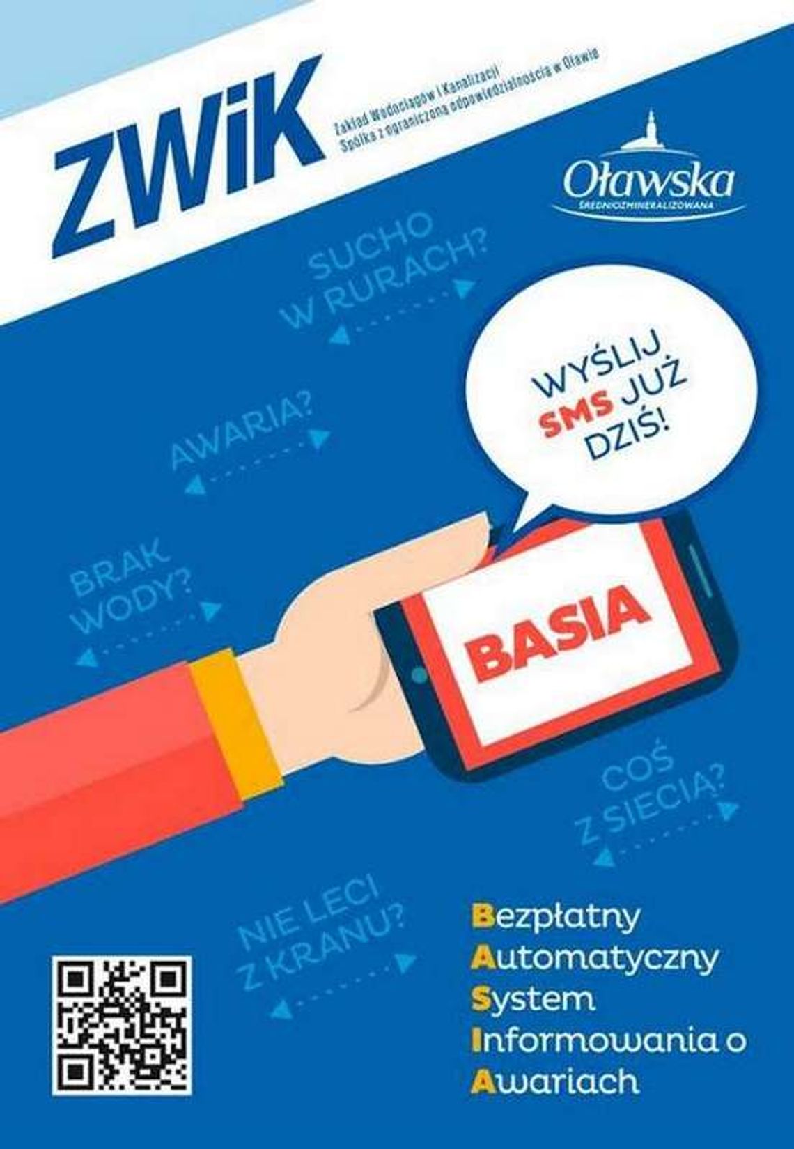 Bezpłatne informowanie o awariach ZWiK w Oławie