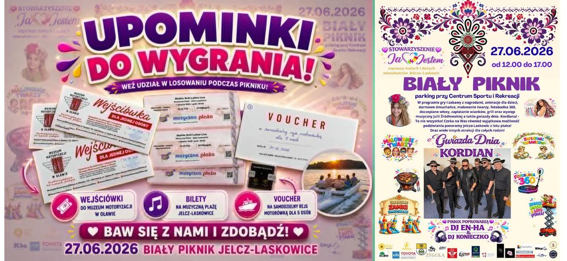 Biały Piknik coraz bliżej. Wystąpi Kordian, będą nagrody i atrakcje dla całych rodzin Biały Piknik coraz bliżej. Wystąpi Kordian, będą nagrody i atrakcje dla całych rodzin