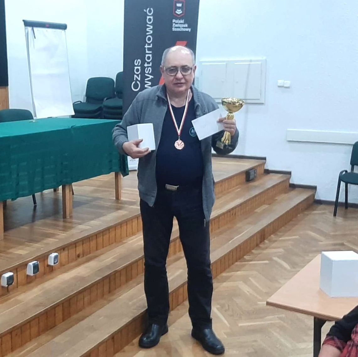 Bogdan Żminda na podium mistrzostw Polski w szachach dla niepełnosprawnych