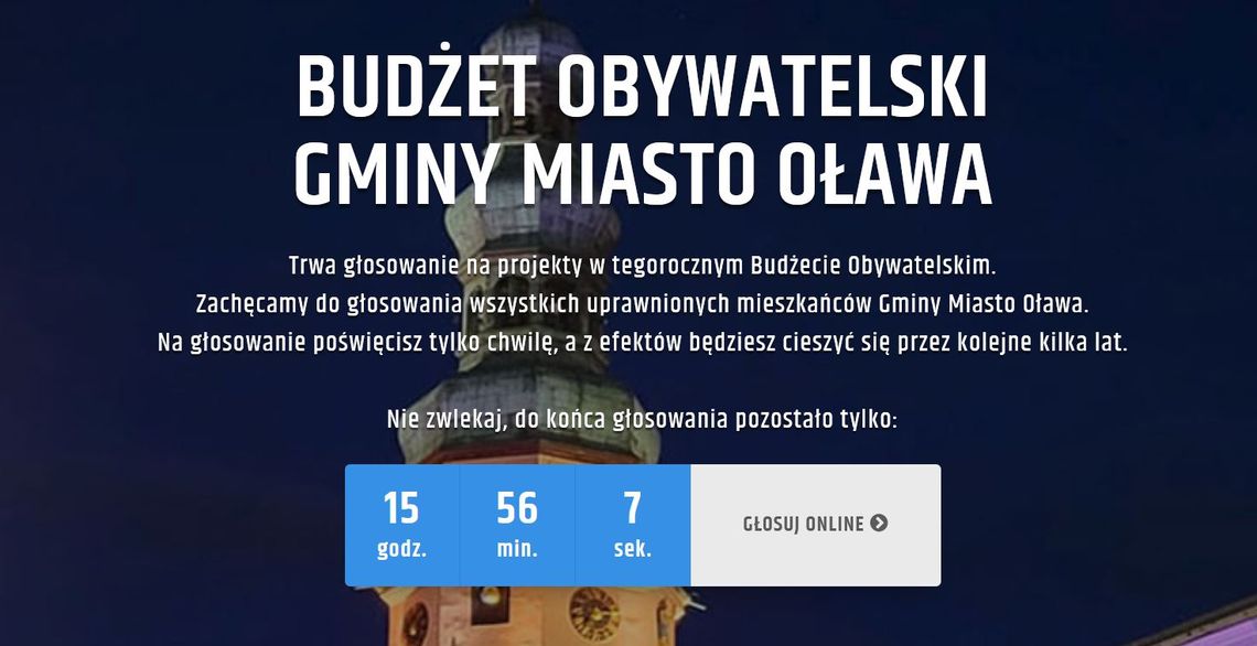 Budżet Obywatelski - dziś koniec głosowania