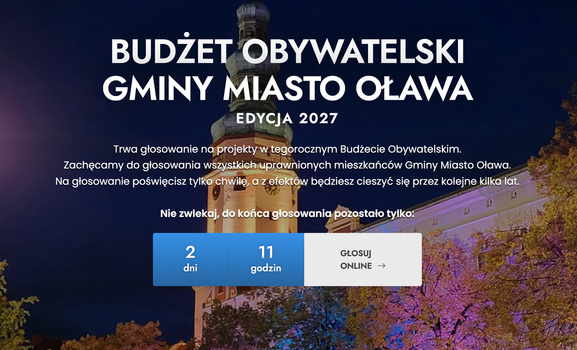 Budżet obywatelski w Oławie. Ostatnia szansa, by zagłosować Budżet obywatelski w Oławie. Ostatnia szansa, by zagłosować