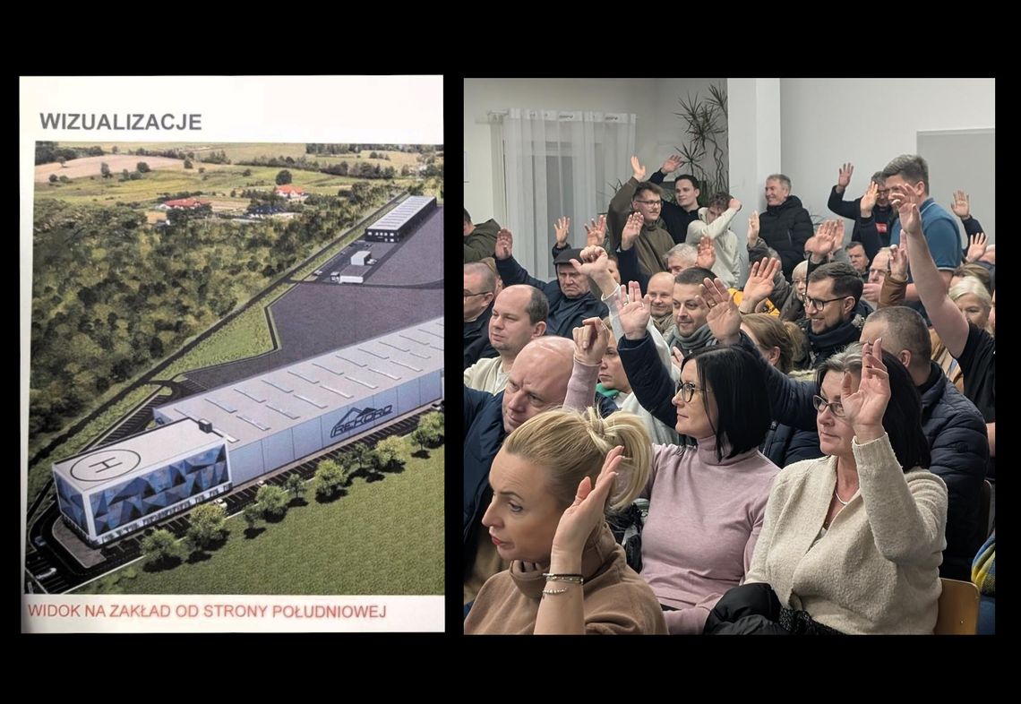 Burzliwe zebranie w Miłoszycach. Boją się tu wielkich zakładów Burzliwe zebranie w Miłoszycach. Boją się tu wielkich zakładów