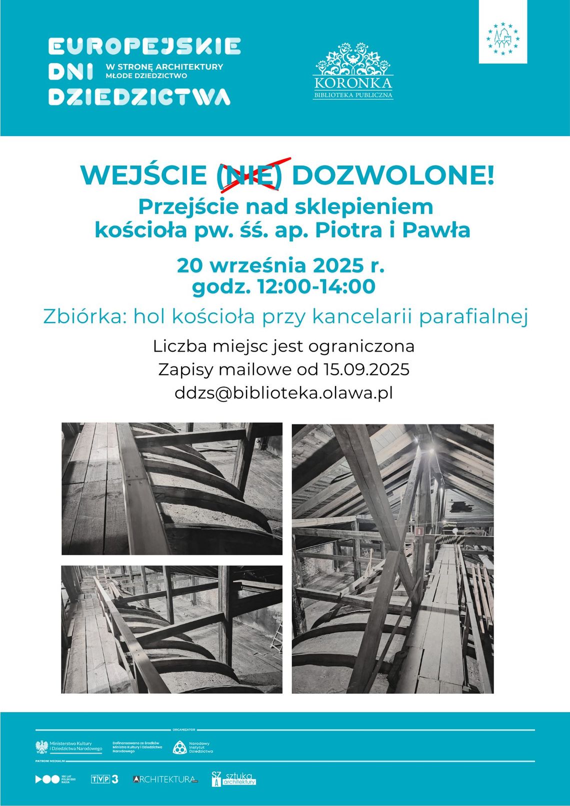 Byłeś nad sklepieniem kościoła? Raczej nie. Teraz masz szansę. Jedyną w swoim rodzaju