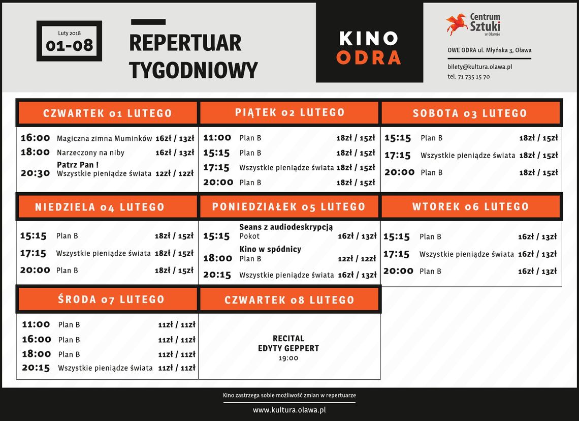 Co w kinie &quot;Odra&quot;? Repertuar do 8 lutego