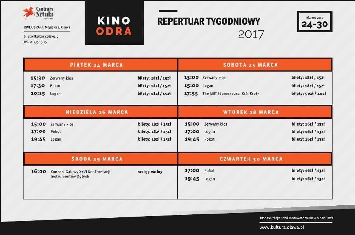 Co w kinie &quot;Odra&quot;? Repertuar od 24 marca