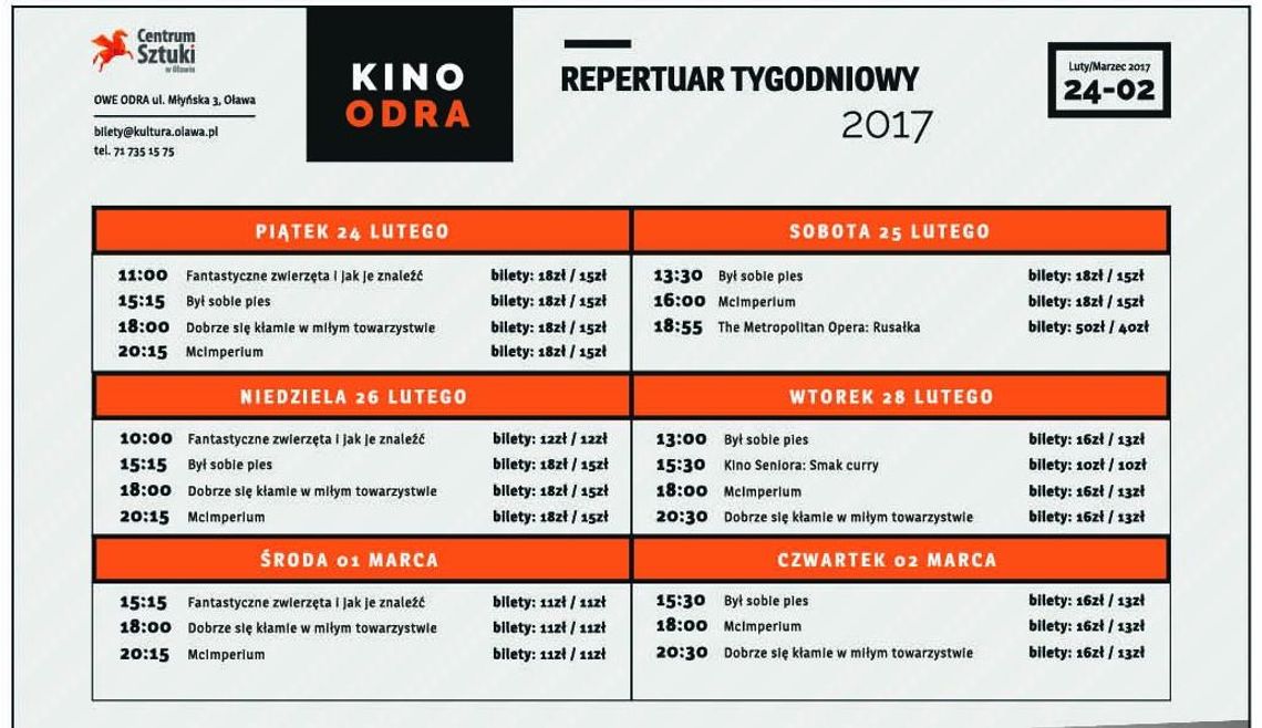 Co w kinie &quot;Odra&quot;? Repertuar od 25 lutego