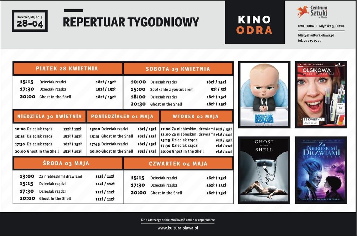 Co w kinie Odra? Repertuar od 28 kwietnia