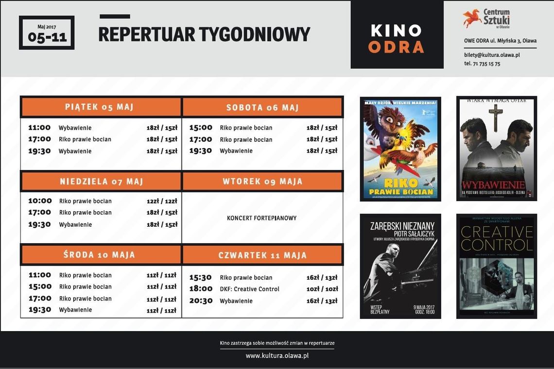 Co w kinie &quot;Odra&quot;? Repertuar od 5 maja