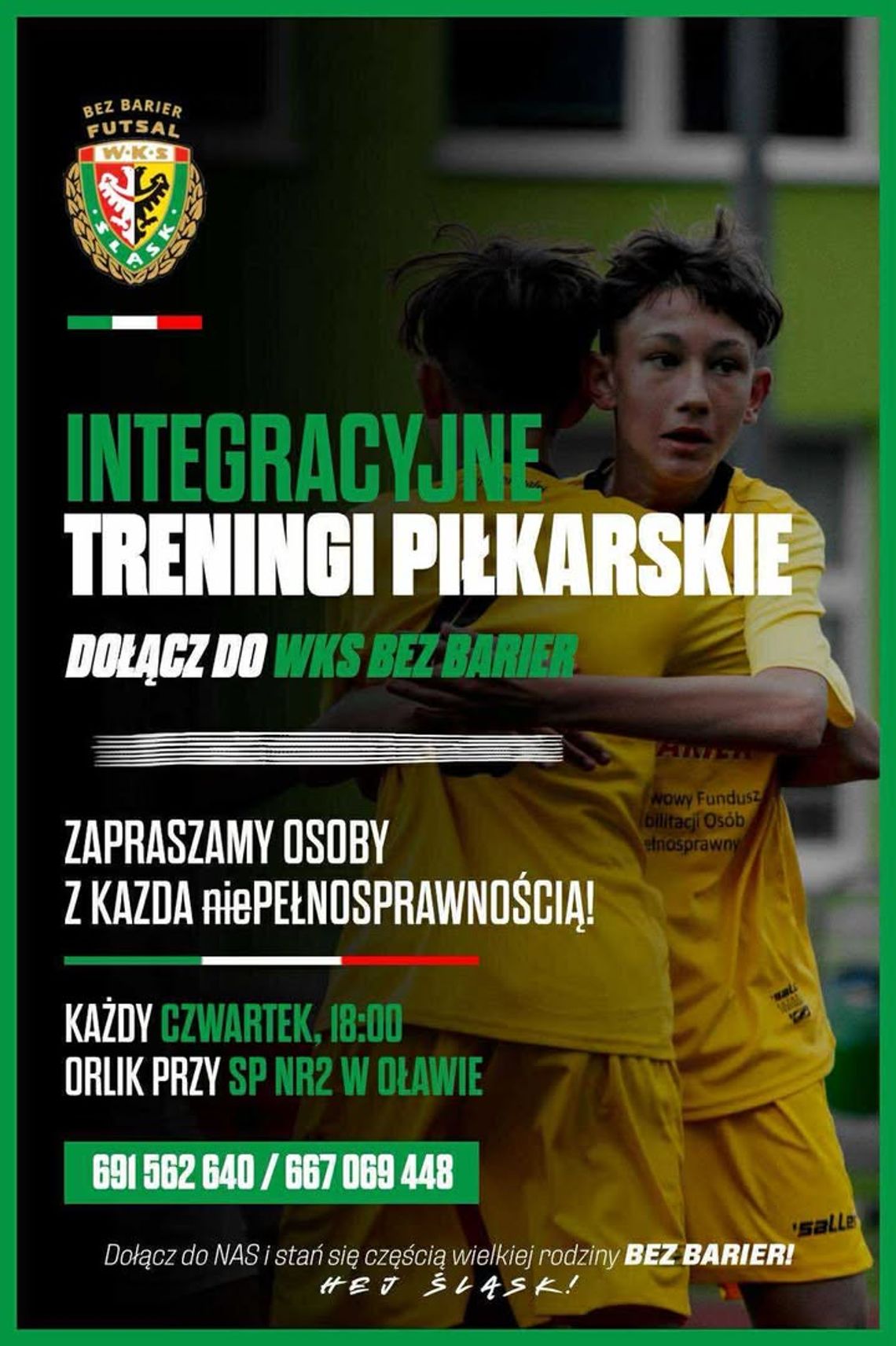 Darmowe treningi piłkarskie dla osób z niepełnosprawnością