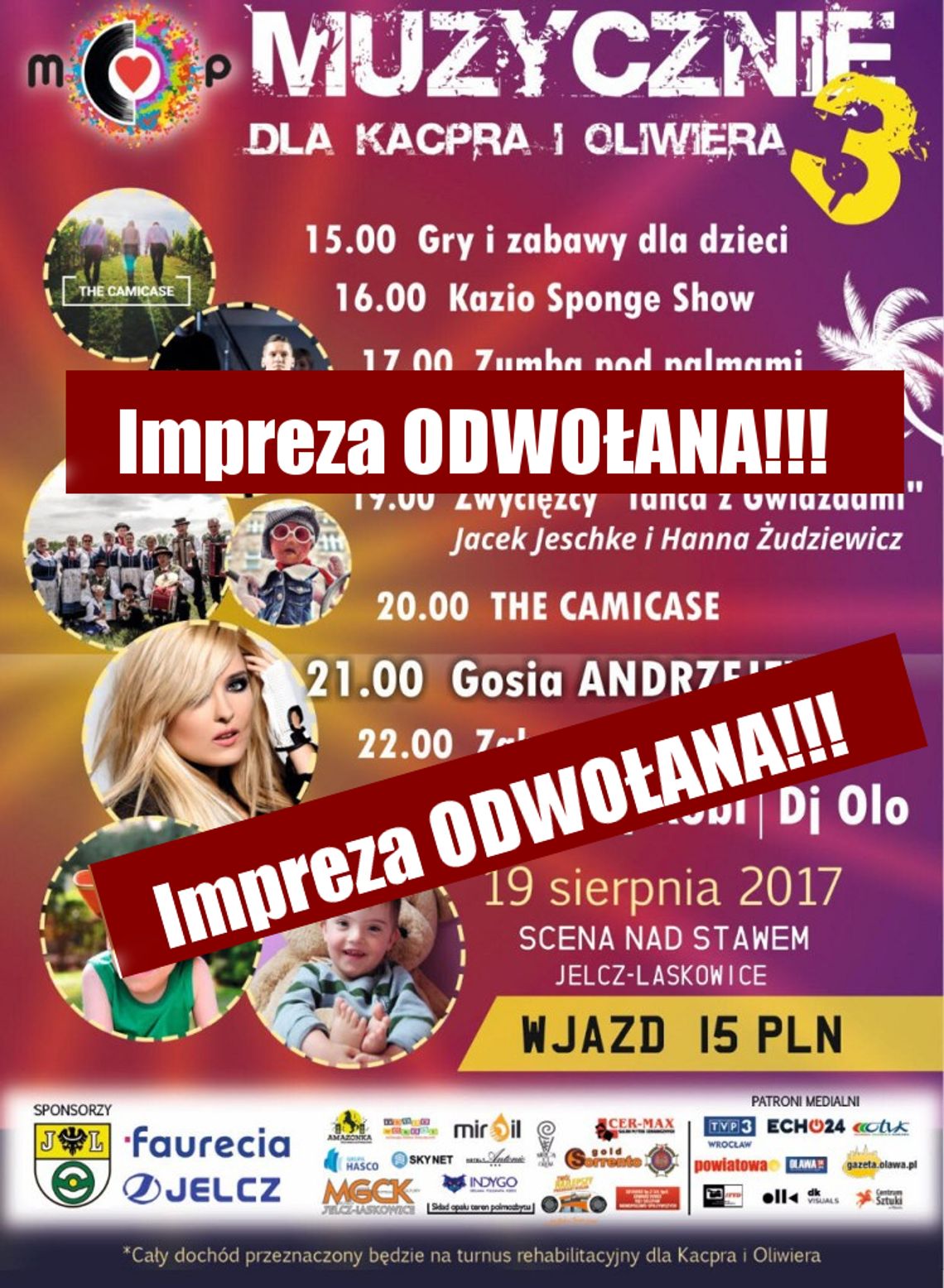 Dla Kacpra i Oliwiera w innym terminie! Odwołana impreza i nagła zmiana! AKTUALIZACJA