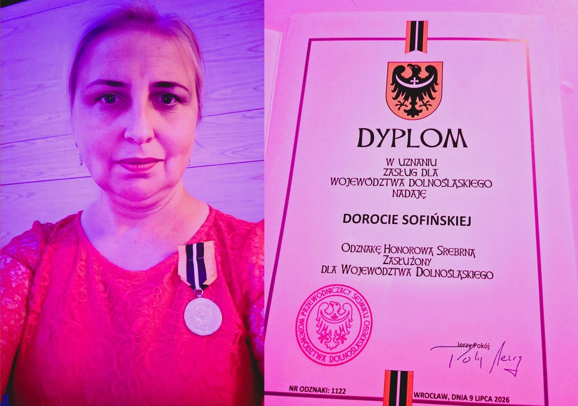 Dorota Sofińska zasłużona dla województwa