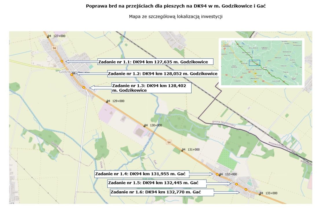 Doświetlą przejścia dla pieszych w Godzikowicach i Gaci