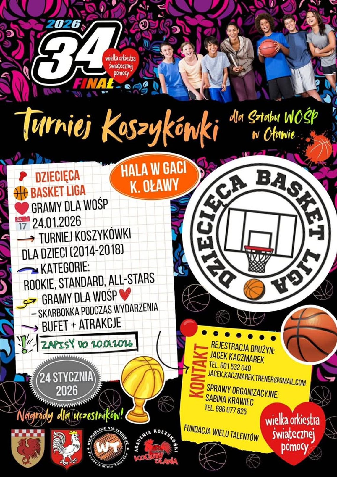 Dziecięca Basket Liga, czyli turniej i zbiórka na WOŚP