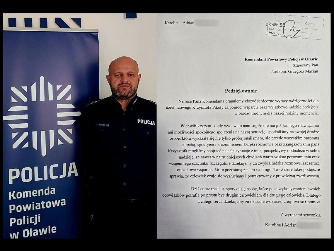 Dziękują dzielnicowemu. Czasem wystarczy porozmawiać... Dziękują dzielnicowemu. Czasem wystarczy porozmawiać...