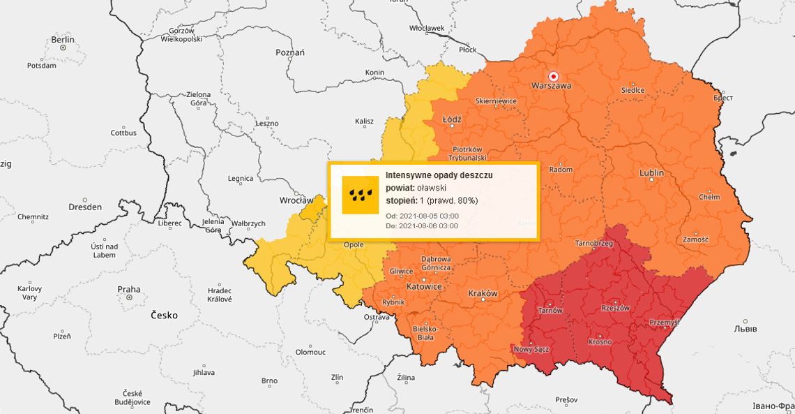 Dziś poleje - IMGW ostrzega