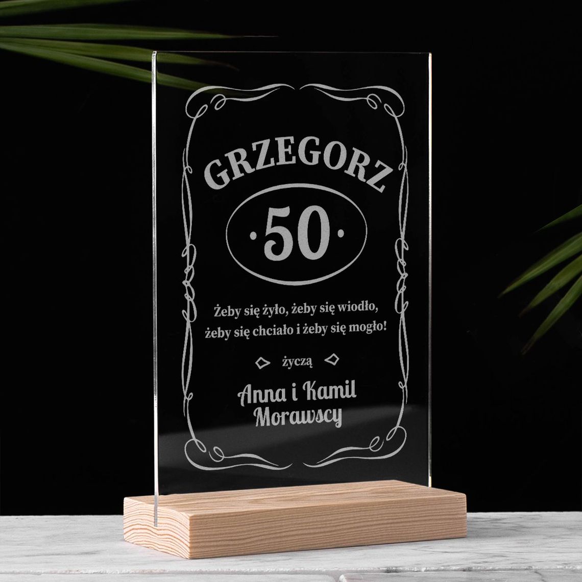 Grawerowana STATUETKA NA 50 URODZINY