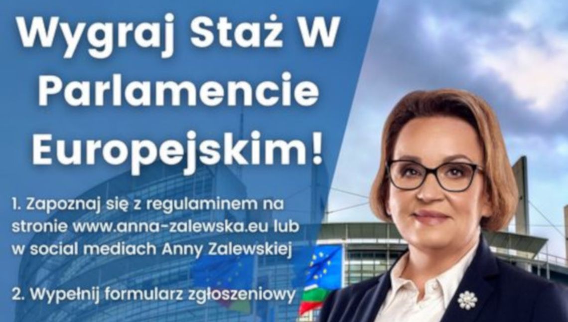 Europoseł Anna Zalewska zaprasza na staż