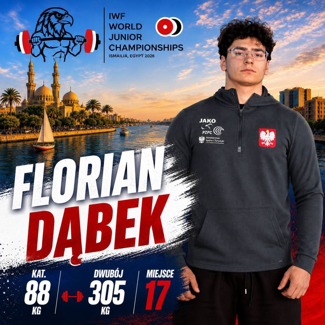 Florian Dąbek na mistrzostwach świata! Florian Dąbek na mistrzostwach świata!