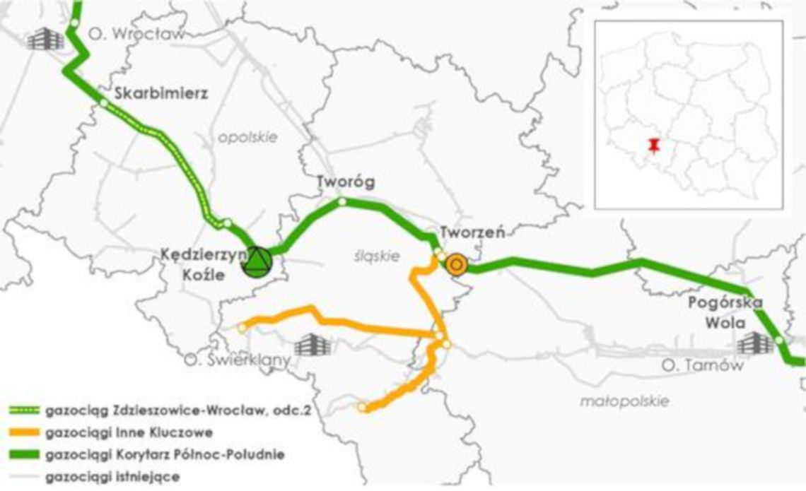 Gazociąg Zdzieszowice - Brzeg oddany do użytkowania   